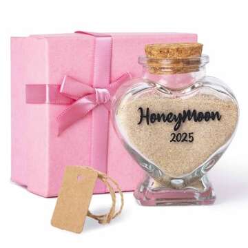 TUNGURIS Honeymoon Sand Keepsake Jar 2025，Bridal Shower Gift, Wedding Gift, Engagement Gift, Honey...