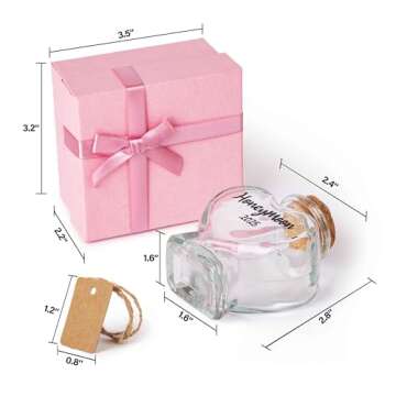 TUNGURIS Honeymoon Sand Keepsake Jar 2025，Bridal Shower Gift, Wedding Gift, Engagement Gift, Honeymoon Gift, Travel Gift for Couples, Newlywed, Fiance(Gift Box Includes) - 40ml Glass