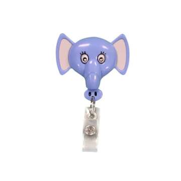 Pedia Pals Pack-3 Elephant Pediatric Badge Reels Retractable – Adorable Cute Designs for Healthcar...