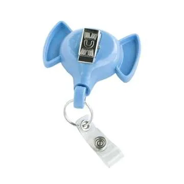 Pedia Pals Pack-3 Elephant Pediatric Badge Reels Retractable – Adorable Cute Designs for Healthcare Professionals, Durable & Latex-Free, 26 inches Universal Animal Badge Reel for Nurses & Doctors