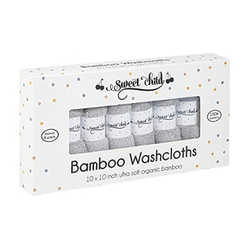 Soft Organic Baby Washcloths - 8-Pack Eco-Friendly Set