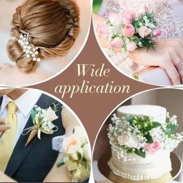 MAQIAHN 6 Baby Breath Artificial Flowers - Babies Breath Flowers Artificial Bulk Faux Flowers Bouquet White Flores Greenery Real Touch Fake Flowers Arrangements Wedding Centerpieces Tables Decorations