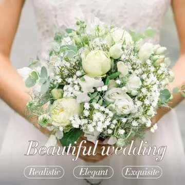 MAQIAHN 6 Baby Breath Artificial Flowers - Babies Breath Flowers Artificial Bulk Faux Flowers Bouquet White Flores Greenery Real Touch Fake Flowers Arrangements Wedding Centerpieces Tables Decorations
