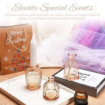 Timeliss 24-Piece Vintage Glass Vase Set for Any Occasion
