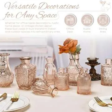 Timeliss 24-Piece Vintage Glass Vase Set for Any Occasion