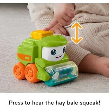 Fisher-Price Rollin’ Tractor Toy for Infants - Motor Skills Fun