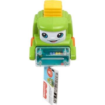 Fisher-Price Baby Toy Rollin’ Tractor Push-Along Vehicle with Fine Motor Activities for Infants Ages 6+ Months