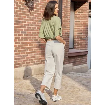 Stylish EVALESS Baggy White Jeans for Women