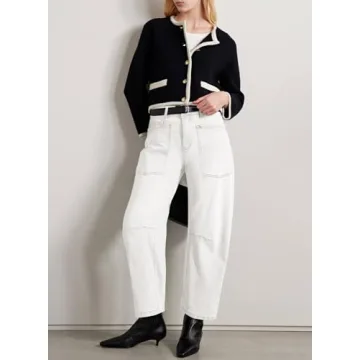 Stylish EVALESS Baggy White Jeans for Women