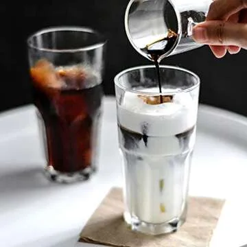 Glass Cups 12 oz,Encheng Clear Highballl Glass Juice Glass Old Fashioned Cocktail Glass Drinking Glasses For Kitchen,Regular Base Water Cup Tumblers For Beverage Glass Drinking Cups Beer Cups Set Of 8