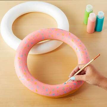 3 Pack Foam Wreath Forms, 12 Inch Round Foam Rings for Crafts, DIY Projects, Holiday Decor