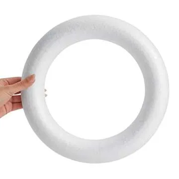 3 Pack Foam Wreath Forms, 12 Inch Round Foam Rings for Crafts, DIY Projects, Holiday Decor