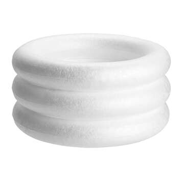 3 Pack Foam Wreath Forms, 12 Inch Round Foam Rings for Crafts, DIY Projects, Holiday Decor
