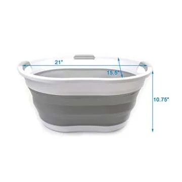 Ultimate Space-Saving SAMMART 36L Collapsible Laundry Basket with 3 Handles