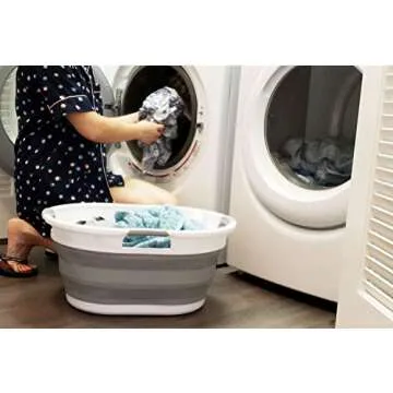 Durable SAMMART Collapsible 36L Laundry Basket for Easy Use