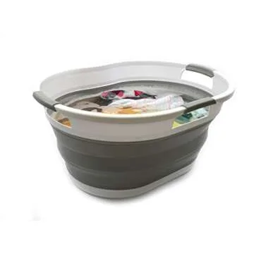 Durable SAMMART Collapsible 36L Laundry Basket for Easy Use