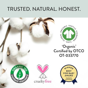 HonestBaby 3-Pack Organic Cotton Long Sleeve Side-Snap Kimono Bodysuits, Peach Skin Painted Buffalo Check, Newborn