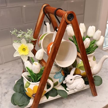 Beferr White Tulips Artificial Flowers for Home Decor