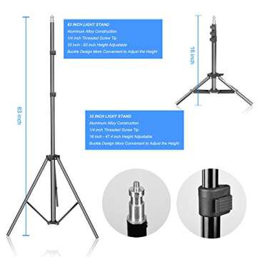 Emart Photography Umbrella Lighting Kit, 1575W 5500K Photo Video Studio Continuous Reflector Lights ...