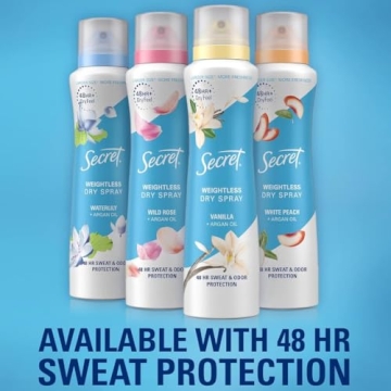 Secret Dry Spray Deodorant for Women, 48hr Protection