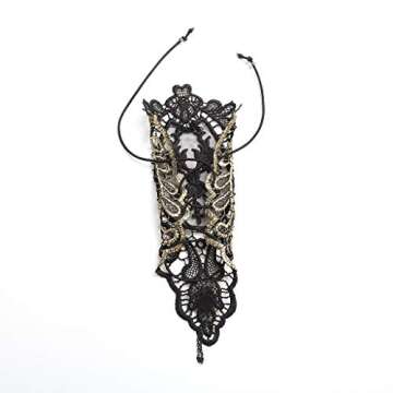 Jurxy Bronzing Fingerless Gloves with Ring - Elegant Accessory