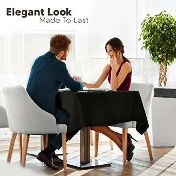 Utopia Kitchen 2 Pack Rectangle Table Cloth [90x156 Inches, Black] Stain and Wrinkle Resistant Tablecloth Washable Polyester Cover for Dining, Buffet Parties, Picnic and Weddings