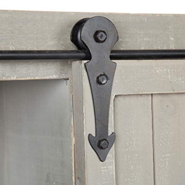 Kate and Laurel Wall Storage Cabinet with Sliding Barn Doors