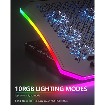 KeiBn Laptop Cooler Pad with 9 RGB Fans and Height Adjustments