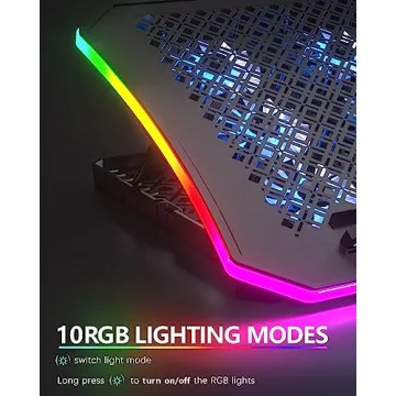 KeiBn Laptop Cooler Pad with 9 RGB Fans and Height Adjustments