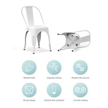 Stylish Waterproof Metal Dining Chair Set for All Occasions