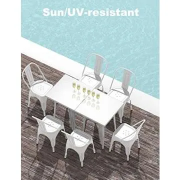 Stylish Waterproof Metal Dining Chair Set for All Occasions