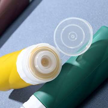 Gemice Travel Bottles for Toiletries, 3oz Tsa Approved Travel Size Containers BPA Free Leak Proof Tr...