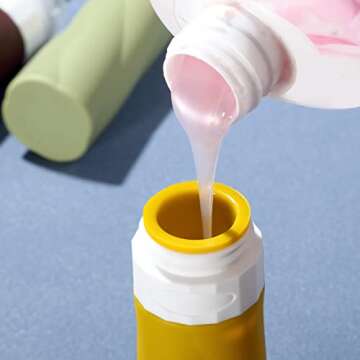 Gemice Travel Bottles for Toiletries, 3oz Tsa Approved Travel Size Containers BPA Free Leak Proof Travel Tubes Refillable Liquid Travel Accessories with Clear Toiletry Bag (4 Pack)