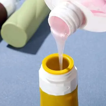 Gemice Travel Bottles for Toiletries, 3oz Tsa Approved Travel Size Containers BPA Free Leak Proof Travel Tubes Refillable Liquid Travel Accessories with Clear Toiletry Bag (4 Pack)