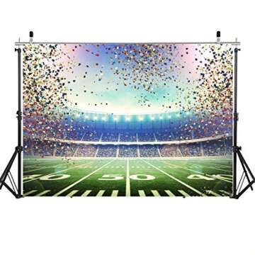 WOLADA 7x5FT Super Bowl Backdrop Super Bowl Sunday Party Backdrop American Football Backdrop Sports ...