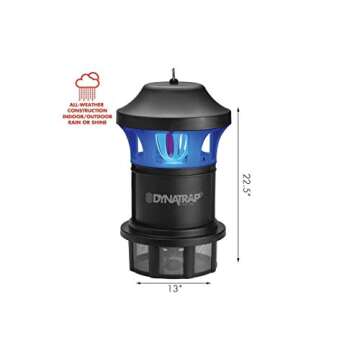 DynaTrap DT1775 Insct Trap AtraktaGlo Light, 1 Acre, Black