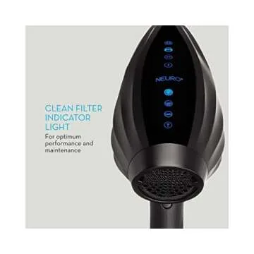 Neuro by Paul Mitchell Halo Tourmaline Touch-Screen Hair Dryer, Multiple Heat + Speed Settings, Cool Shot Button