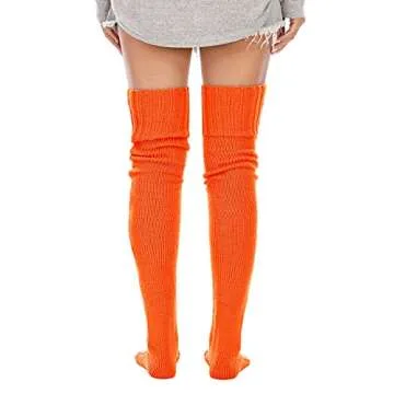 SherryDC Women's Cable Knit Thigh High Socks Winter Boot Stockings Extra Long Over Knee High Leg Warmers