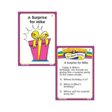 Super Duper Publications | Auditory Memory for Short Stories Fun Deck | Listening Comprehension Flash Cards | Educational Learning Materials for Children