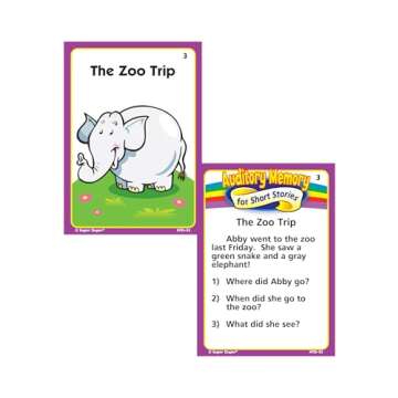 Super Duper Publications | Auditory Memory for Short Stories Fun Deck | Listening Comprehension Flash Cards | Educational Learning Materials for Children