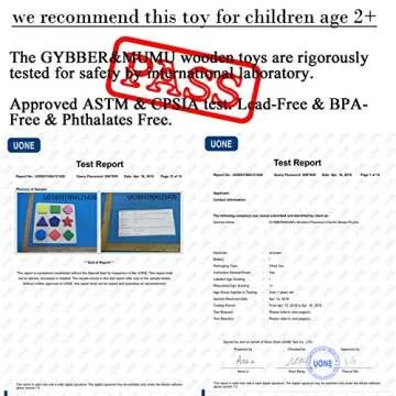 GYBBER&MUMU Preschool Colorful Wooden Shape Puzzle