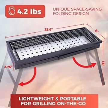 Mueller Portable Charcoal Grill & Smoker for Travel Cooking