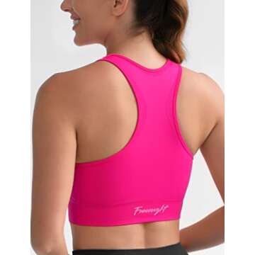 FRESOUGHT Workout Tops with Built in Sports Bra Womens Summer Tops Sexy Cute Pink Crop Tank Top M