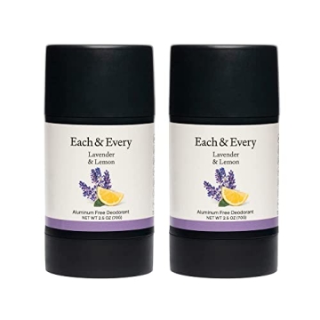 Each & Every All Natural Deodorant for Men & Women - Aluminum Free, Sensitive Skin, Plant-Based, Lon...