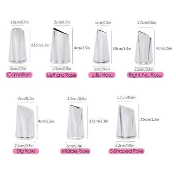 Hendiy 7Pieces/set Cake Decorating Tips Set Cream Icing Piping Fondant Rose Nozzle Pastry Tools Fondant Decorating Tools