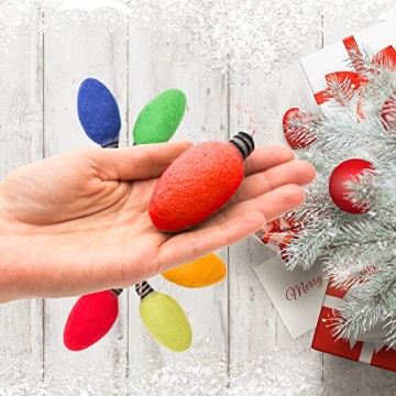 GLACIART ONE Felt Lightbulbs Christmas Ornaments Set