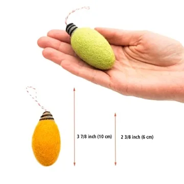 GLACIART ONE Felt Lightbulbs Christmas Ornaments Set