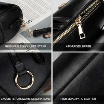 JBB Women Saddle Shoulder Bag Clutch Purse Small Crossbody Bag Satchel Bags Handbag PU Leather Black