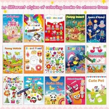 Kalysky 15Pack Bulk Coloring Books (5.9 * 8.5 inch) for Kids Ages 2-4 4-8, Kids Party Favors Carnival Prizes Goodie Bag Stuffer,Classroom Activity Supplies,Activity Books for Kids