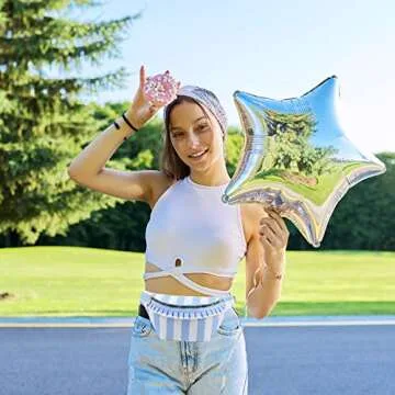 Fashionable Adjustable Belt Bag for Women - Blue Ruffle Design